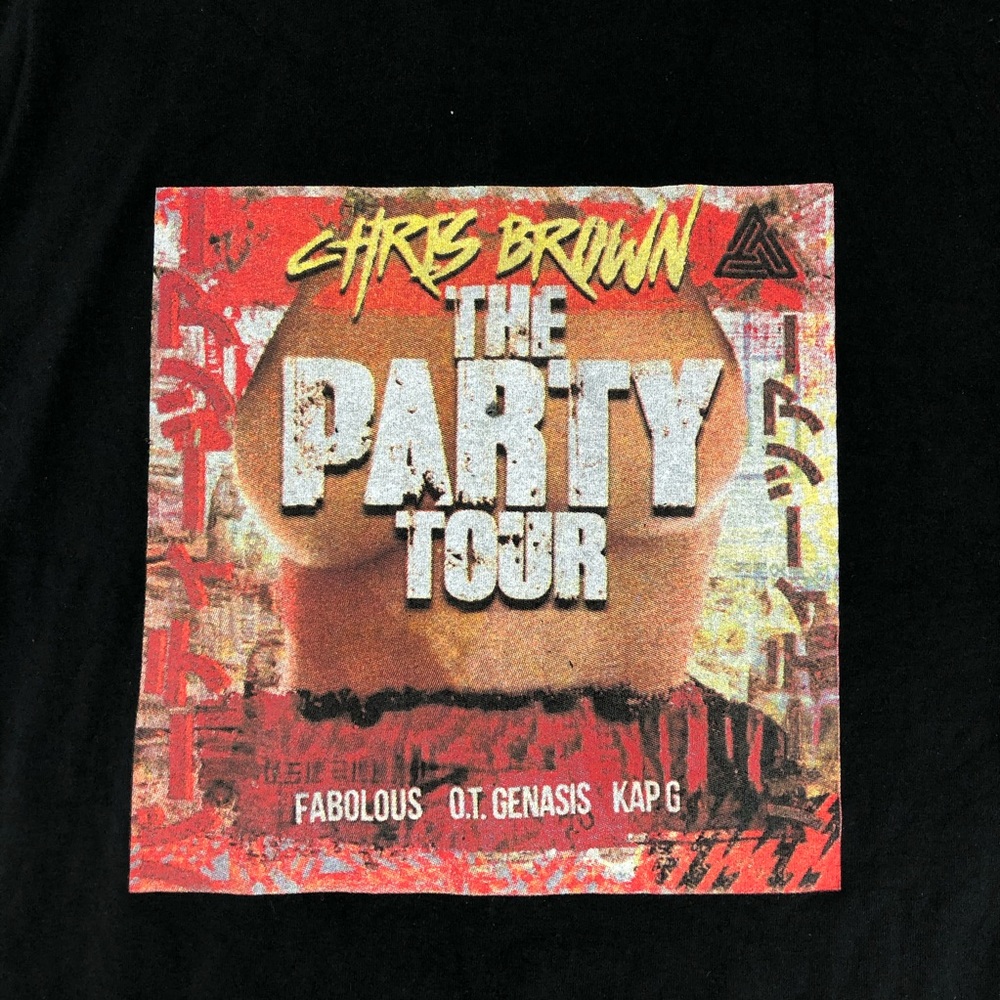 Chris brown after party tour t shirt blk xl
